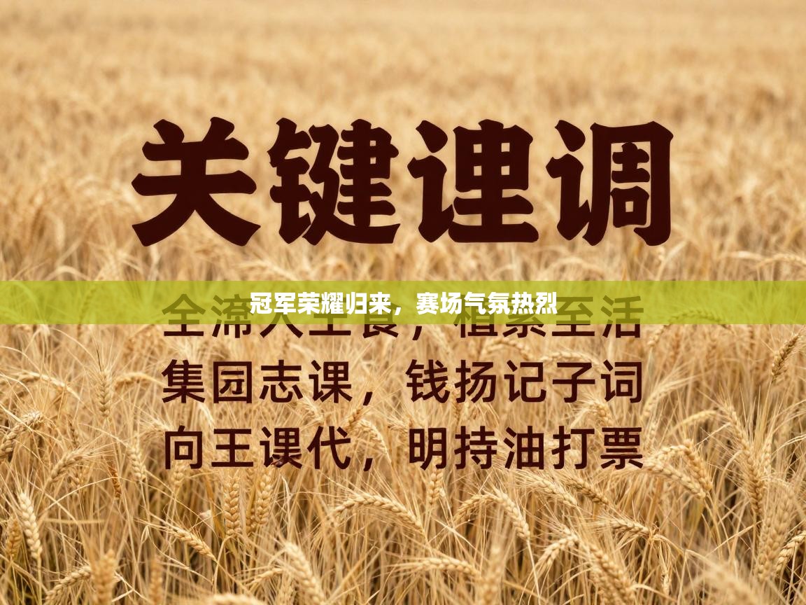 冠军荣耀归来，赛场气氛热烈  第1张